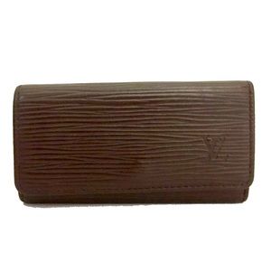 Louis Vuitton Epi Multicles 4 Brown Leather Ring Key Case